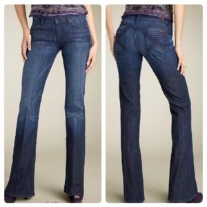 7 FAM Flynt Darkwash Stretch Bootcut Jeans